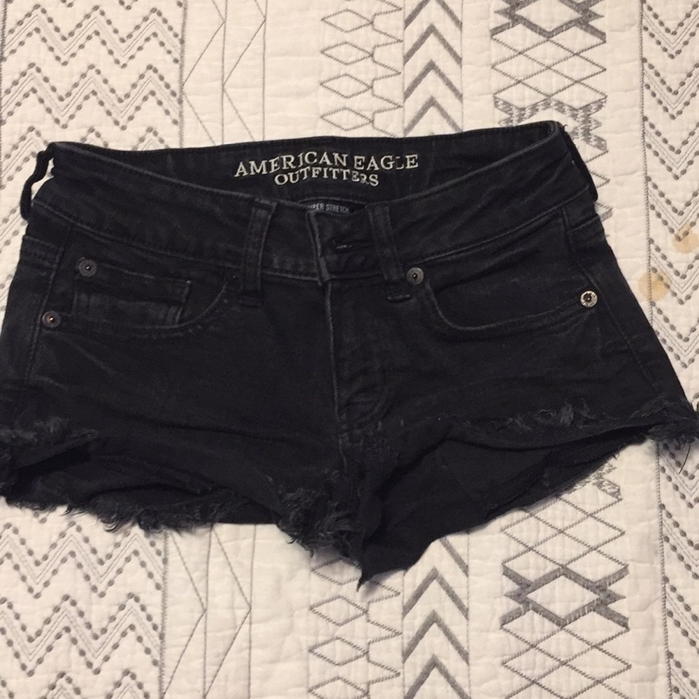 black american eagle shorts.